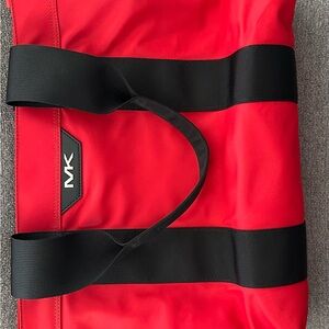 Michael Kors Red and Black Tote Bag